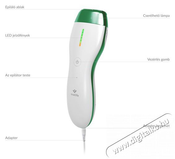 TRUELIFE BELLE IPL E3 epil&aacute;tor Sz&eacute;ps&eacute;g&aacute;pol&aacute;s / Eg&eacute;szs&eacute;g - Szőrtelen&iacute;tő / borotva - Női szőrtelen&iacute;tő - 501810