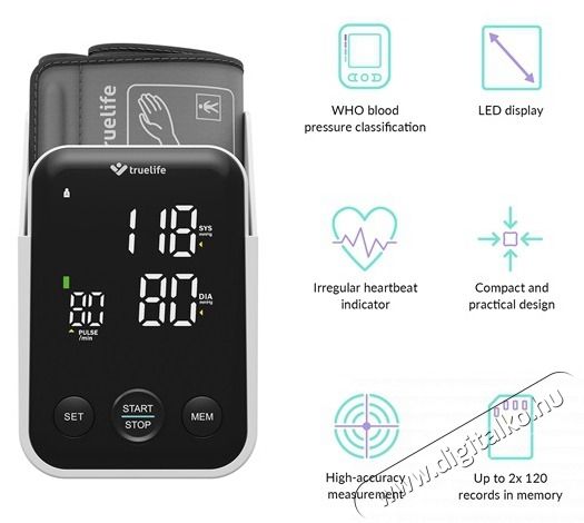 TRUELIFE Pulse B-Vision Karos v&eacute;rnyom&aacute;sm&eacute;rő Sz&eacute;ps&eacute;g&aacute;pol&aacute;s / Eg&eacute;szs&eacute;g - V&eacute;rnyom&aacute;sm&eacute;rő - Felkaros v&eacute;rnyom&aacute;sm&eacute;rő - 501950