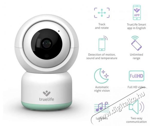TRUELIFE NannyCam R3 Smart forg&oacute; b&eacute;biőr Smart alkalmaz&aacute;ssal Sz&eacute;ps&eacute;g&aacute;pol&aacute;s / Eg&eacute;szs&eacute;g - Baba mama term&eacute;k - B&eacute;biőr / babafigyelő - 501736