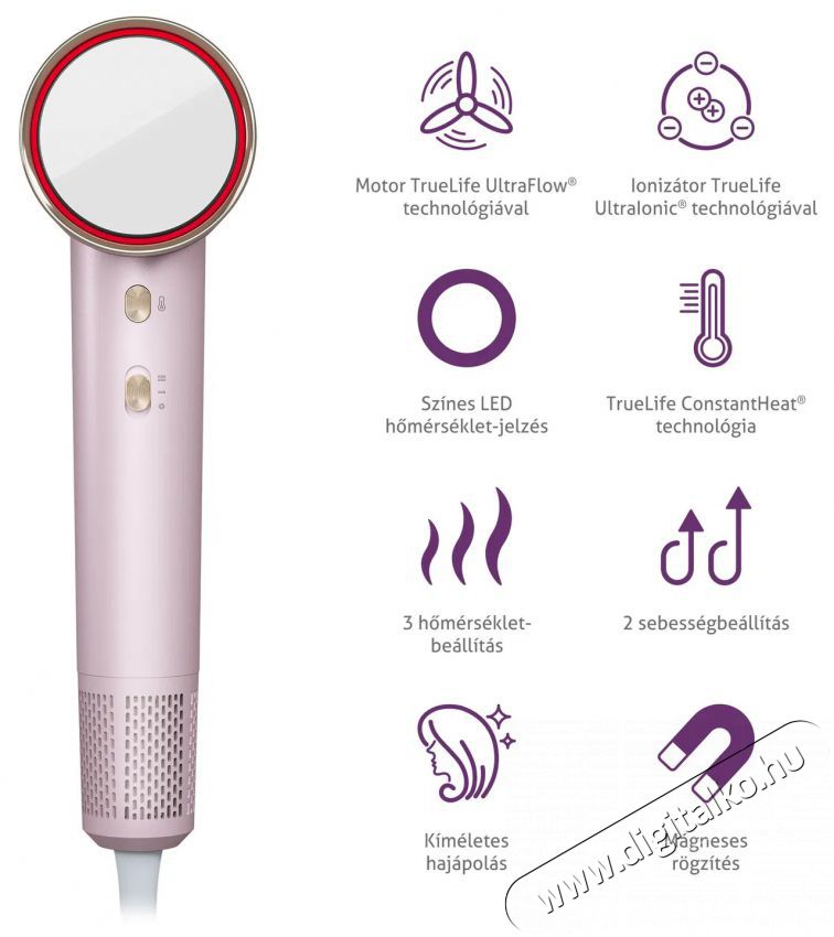 TRUELIFE HairDryer D6 Sz&eacute;ps&eacute;g&aacute;pol&aacute;s / Eg&eacute;szs&eacute;g - Haj&aacute;pol&aacute;s - Hajsz&aacute;r&iacute;t&oacute; - 510710