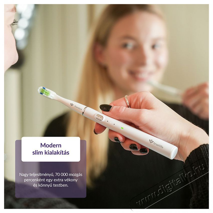 TRUELIFE SonicBrush Slim20 White Elektromos fogkefe Sz&eacute;ps&eacute;g&aacute;pol&aacute;s / Eg&eacute;szs&eacute;g - Sz&aacute;j / fog &aacute;pol&aacute;s - Elektromos fogkefe - 526515