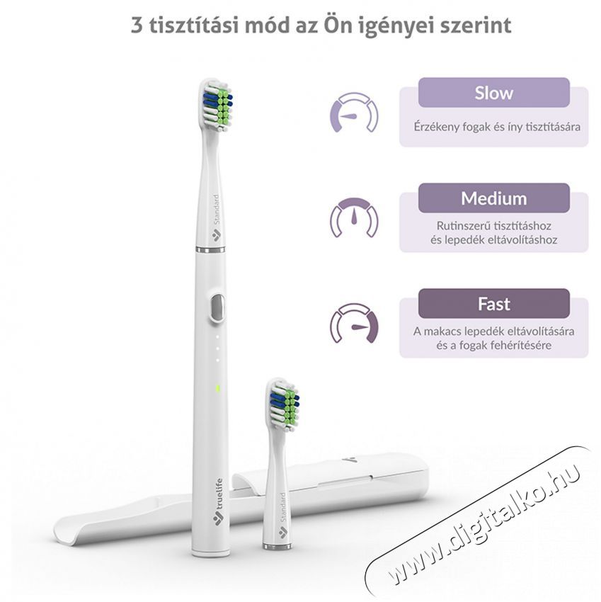 TRUELIFE SonicBrush Slim20 White Elektromos fogkefe Sz&eacute;ps&eacute;g&aacute;pol&aacute;s / Eg&eacute;szs&eacute;g - Sz&aacute;j / fog &aacute;pol&aacute;s - Elektromos fogkefe - 526515