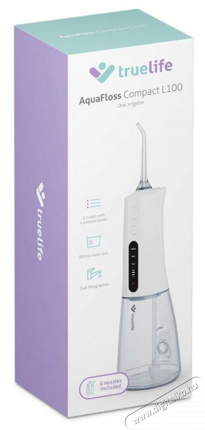 TRUELIFE AquaFloss Compact L100 Elektromos sz&aacute;jzuhany Sz&eacute;ps&eacute;g&aacute;pol&aacute;s / Eg&eacute;szs&eacute;g - Sz&aacute;j / fog &aacute;pol&aacute;s - Sz&aacute;jzuhany - 530302