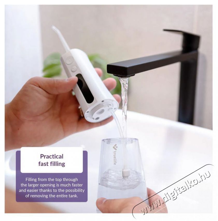 TRUELIFE AquaFloss Compact L100 Elektromos sz&aacute;jzuhany Sz&eacute;ps&eacute;g&aacute;pol&aacute;s / Eg&eacute;szs&eacute;g - Sz&aacute;j / fog &aacute;pol&aacute;s - Sz&aacute;jzuhany - 530302