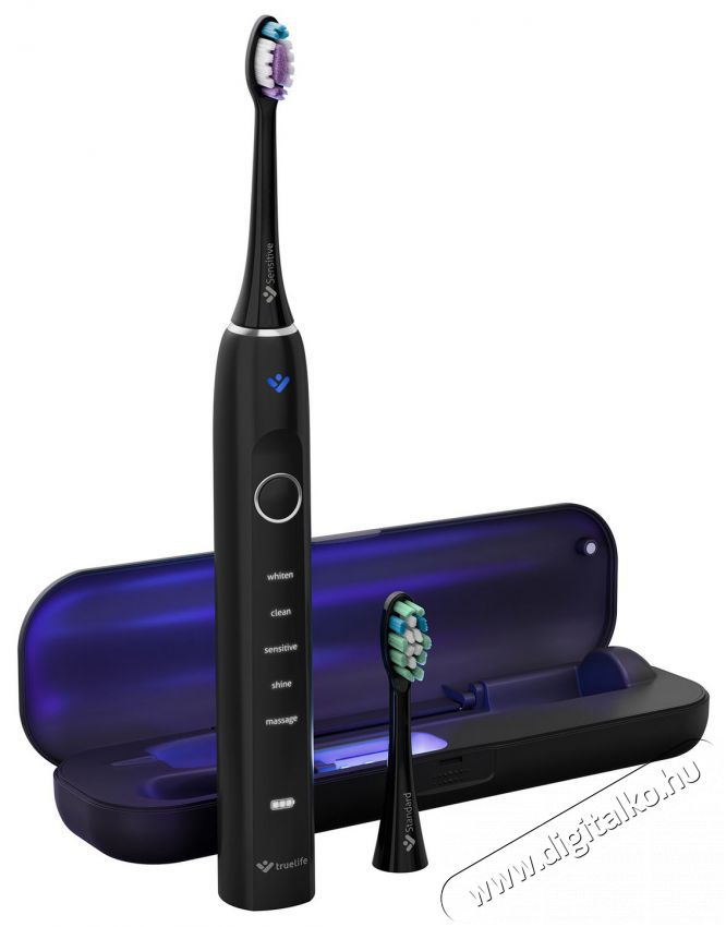TRUELIFE SonicBrush Clean70 UV Black Elektromos fogkefe Sz&eacute;ps&eacute;g&aacute;pol&aacute;s / Eg&eacute;szs&eacute;g - Sz&aacute;j / fog &aacute;pol&aacute;s - Elektromos fogkefe - 526501