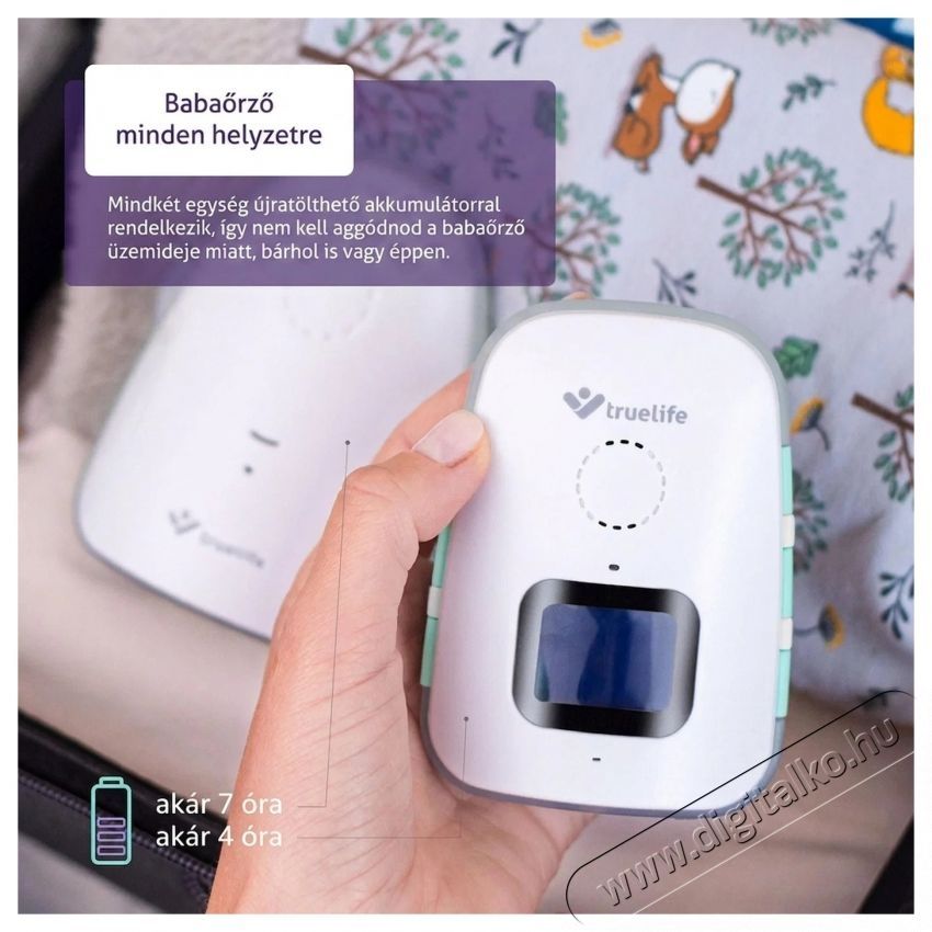TRUELIFE NannyTone VM3 digit&aacute;lis audio b&eacute;biőr Sz&eacute;ps&eacute;g&aacute;pol&aacute;s / Eg&eacute;szs&eacute;g - Baba mama term&eacute;k - B&eacute;biőr / babafigyelő - 501732