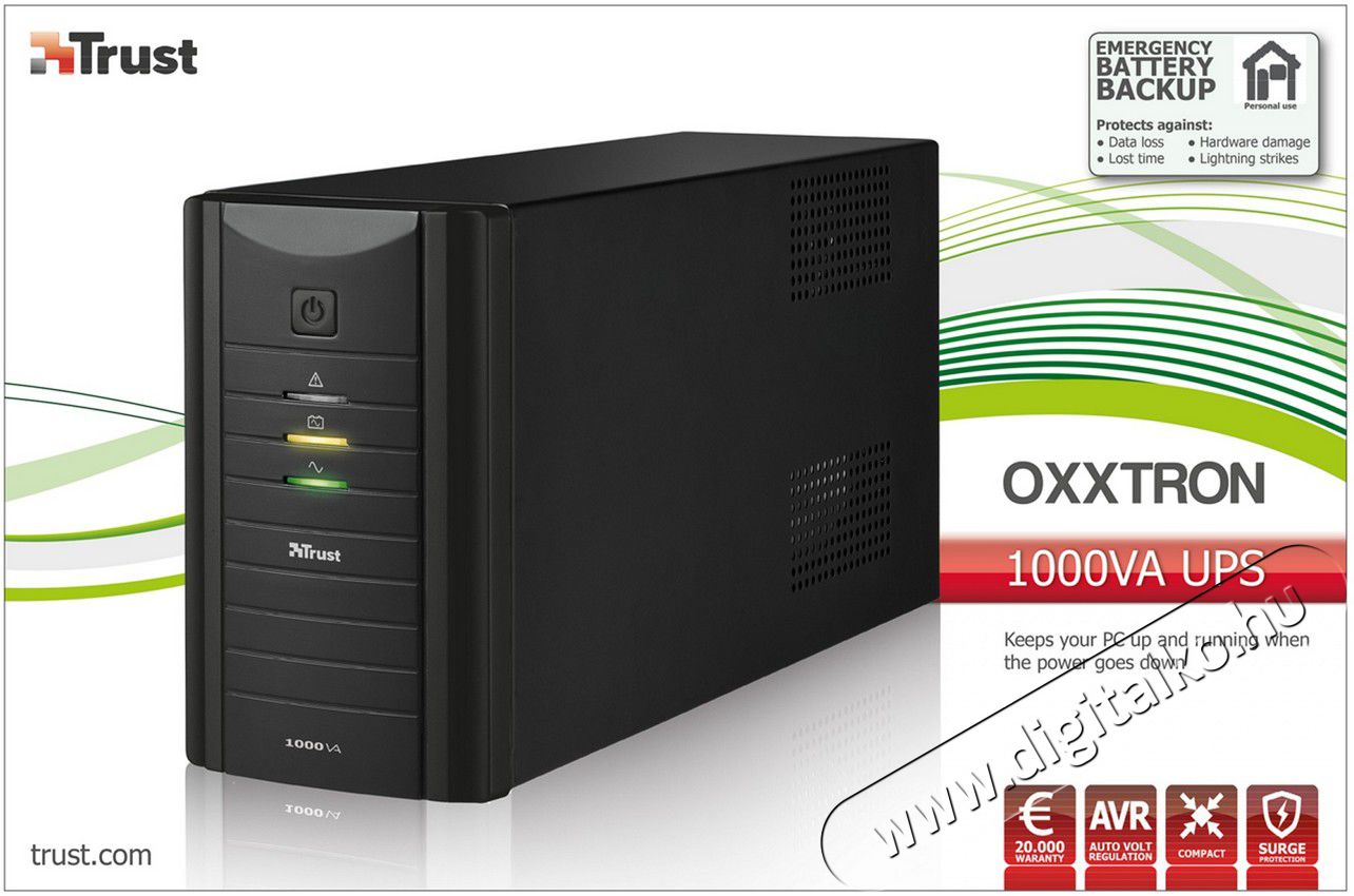 Trust Oxxtron 1000VA UPS sz&uuml;netmentes t&aacute;pegys&eacute;g (17680) Iroda &eacute;s sz&aacute;m&iacute;t&aacute;stechnika - Egy&eacute;b sz&aacute;m&iacute;t&aacute;stechnikai term&eacute;k - 316976