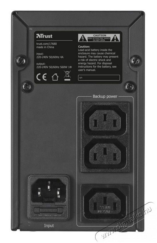 Trust Oxxtron 1000VA UPS sz&uuml;netmentes t&aacute;pegys&eacute;g (17680) Iroda &eacute;s sz&aacute;m&iacute;t&aacute;stechnika - Egy&eacute;b sz&aacute;m&iacute;t&aacute;stechnikai term&eacute;k - 316976