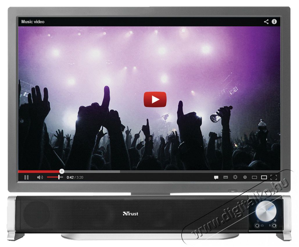 Trust Asto Sound Bar 2.0 12W fekete PC hangsz&oacute;r&oacute; - 21046 Iroda &eacute;s sz&aacute;m&iacute;t&aacute;stechnika - PC hangsz&oacute;r&oacute; / hangfal - 313280