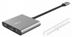Trust Dalyx 3in1 USB-C adapter Iroda &eacute;s sz&aacute;m&iacute;t&aacute;stechnika - Notebook kieg&eacute;sz&iacute;tő - USB hub / eloszt&oacute; - 379947