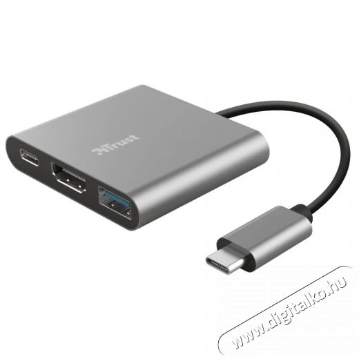 Trust Dalyx 3in1 USB-C adapter Iroda &eacute;s sz&aacute;m&iacute;t&aacute;stechnika - Notebook kieg&eacute;sz&iacute;tő - USB hub / eloszt&oacute; - 379947