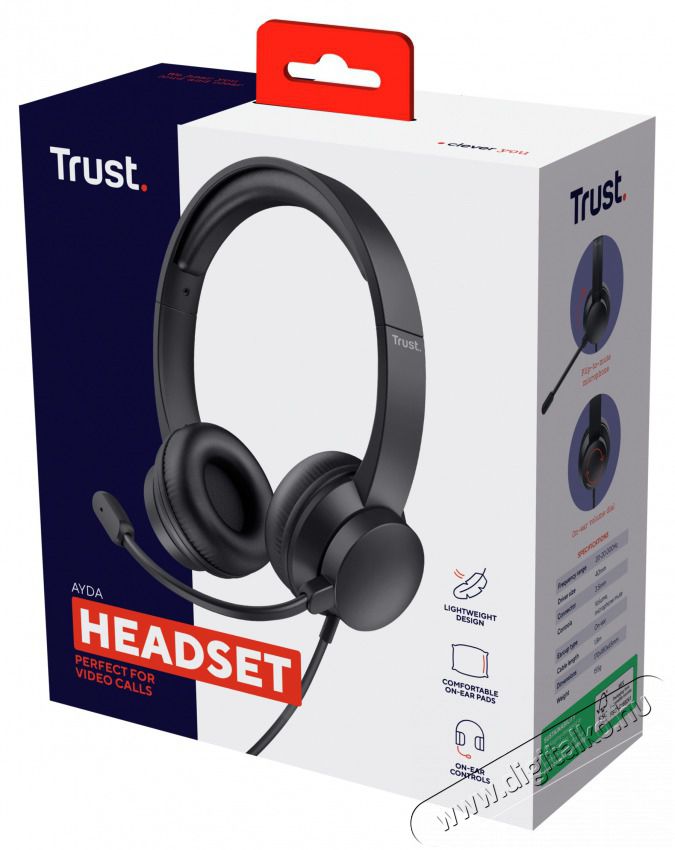 Trust Ayda PC vezet&eacute;kes fekete headset Audio-Video / Hifi / Multim&eacute;dia - F&uuml;l &eacute;s Fejhallgat&oacute;k - Fejhallgat&oacute; mikrofonnal / headset - 514853