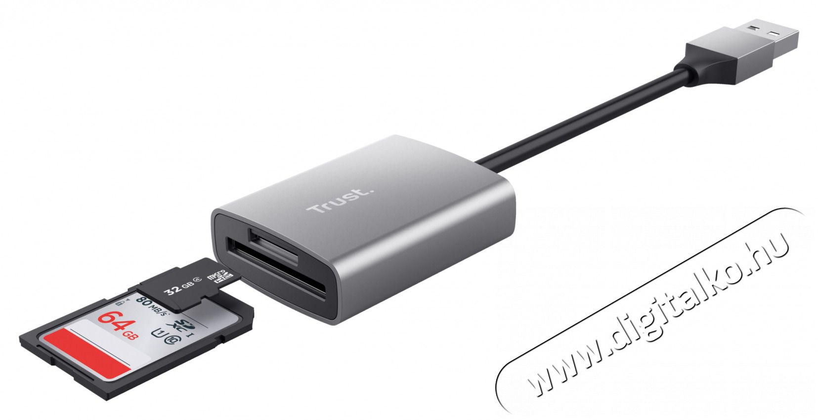 Trust Dalyx Fast USB3.2 microSD/SD k&aacute;rtyaolvas&oacute; Mem&oacute;ria k&aacute;rtya / Pendrive - K&aacute;rtya olvas&oacute; - 514850