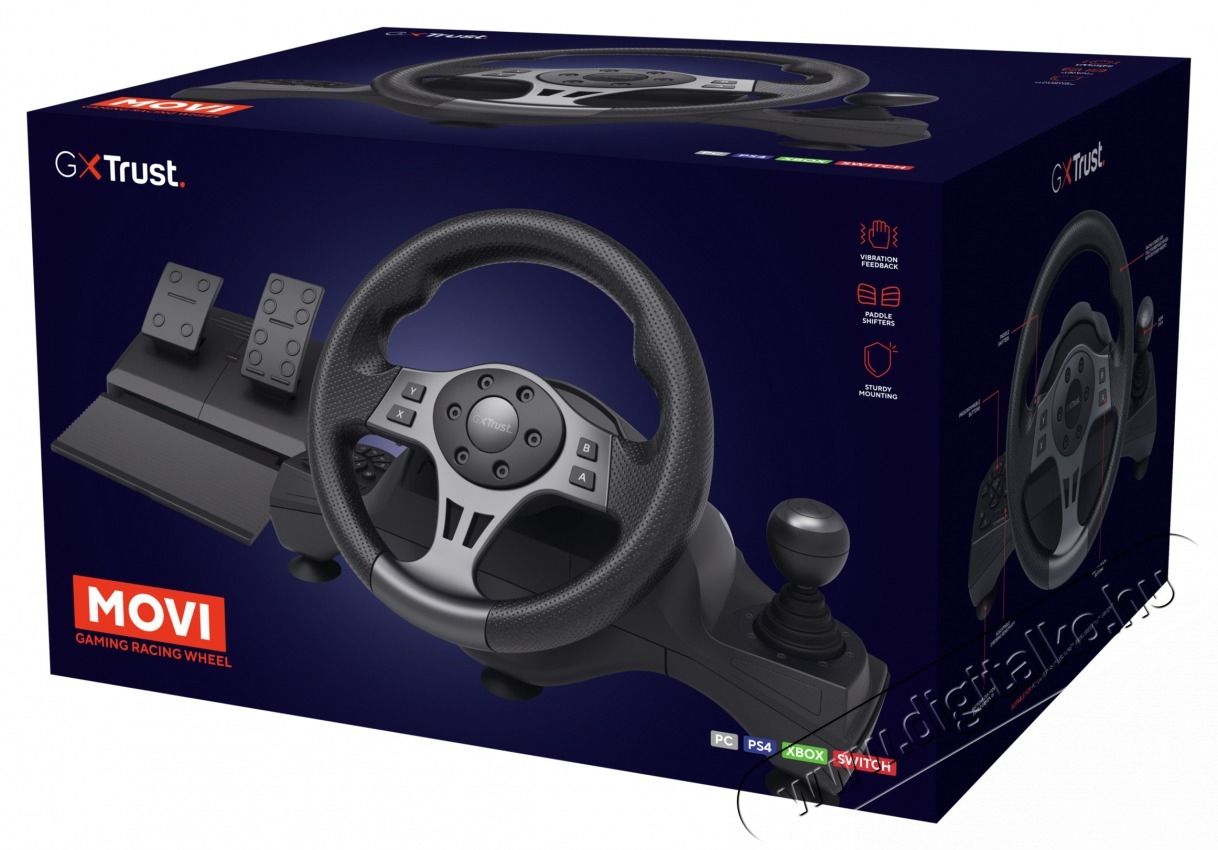 Trust GXT289 Movi fekete versenykorm&aacute;ny Iroda &eacute;s sz&aacute;m&iacute;t&aacute;stechnika - J&aacute;t&eacute;k konzol - Kieg&eacute;sz&iacute;tő - 514522
