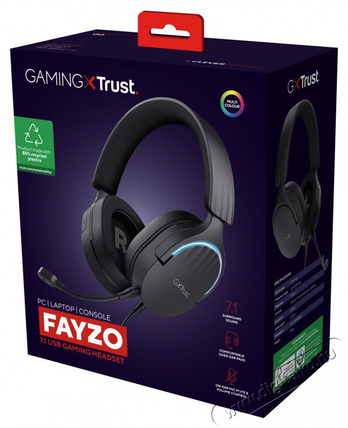 Trust GXT490 Fayzo 7.1 USB vezet&eacute;kes fekete gamer headset Audio-Video / Hifi / Multim&eacute;dia - F&uuml;l &eacute;s Fejhallgat&oacute;k - Fejhallgat&oacute; mikrofonnal / headset - 514844