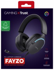 Trust GXT490 Fayzo 7.1 USB vezet&eacute;kes fekete gamer headset Audio-Video / Hifi / Multim&eacute;dia - F&uuml;l &eacute;s Fejhallgat&oacute;k - Fejhallgat&oacute; mikrofonnal / headset - 514844