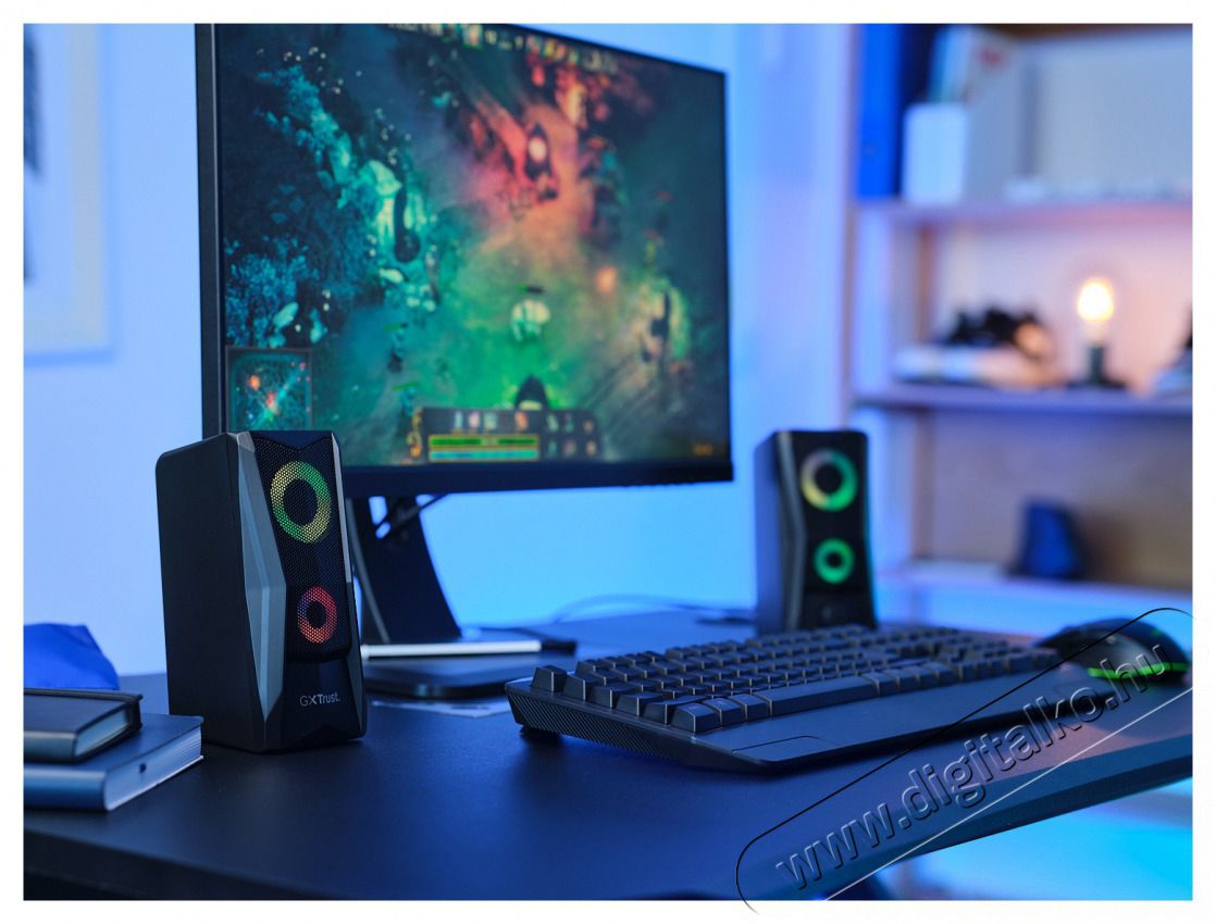 Trust GXT606B Javv RGB 2.0 hangsz&oacute;r&oacute; p&aacute;r Audio-Video / Hifi / Multim&eacute;dia - Hangfal - Hangfalszett - K&uuml;lt&eacute;ri hangsug&aacute;rz&oacute; - 514847