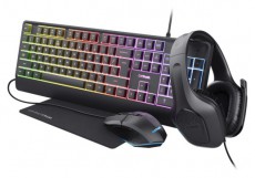 Trust GXT792 Quadrox 4in1 gamer csomag - billentyűzet,eg&eacute;r,eg&eacute;rpad &eacute;s headset Iroda &eacute;s sz&aacute;m&iacute;t&aacute;stechnika - Billentyűzet / billentyűzet szett - Vezet&eacute;kes - 514867