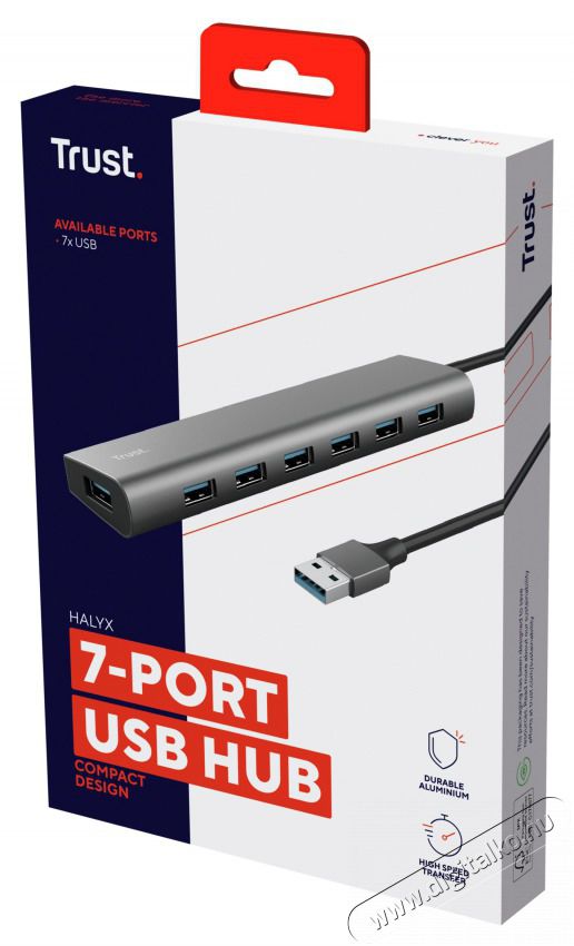 Trust Halyx 7 portos USB HUB Iroda &eacute;s sz&aacute;m&iacute;t&aacute;stechnika - Notebook kieg&eacute;sz&iacute;tő - USB hub / eloszt&oacute; - 514851