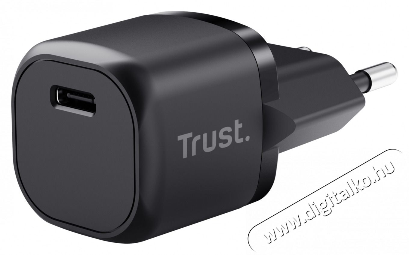 Trust Maxo 20W USB-C fekete t&ouml;ltő adapter Mobil / Kommunik&aacute;ci&oacute; / Smart - Mobiltelefon kieg&eacute;sz&iacute;tő / tok - H&aacute;l&oacute;zati-, aut&oacute;s t&ouml;ltő - 514857