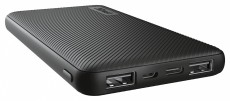 Trust Primo Eco 10000mAh fekete power bank - Mobil / Kommunik&aacute;ci&oacute; / Smart - Powerbank / K&uuml;lső akkumul&aacute;tor &eacute;s t&ouml;ltő - 514838