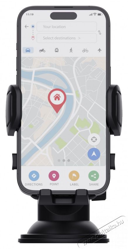 Trust Runo sz&eacute;lv&eacute;dőre helyezhető fekete aut&oacute;s telefon tart&oacute; Mobil / Kommunik&aacute;ci&oacute; / Smart - Mobiltelefon kieg&eacute;sz&iacute;tő / tok - Tart&oacute; / r&ouml;gz&iacute;tő / &aacute;llv&aacute;ny - 514856