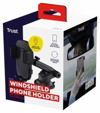 Trust Runo sz&eacute;lv&eacute;dőre helyezhető fekete aut&oacute;s telefon tart&oacute; Mobil / Kommunik&aacute;ci&oacute; / Smart - Mobiltelefon kieg&eacute;sz&iacute;tő / tok - Tart&oacute; / r&ouml;gz&iacute;tő / &aacute;llv&aacute;ny - 514856