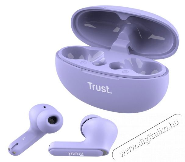 Trust Yavi ENC True Wireless Bluetooth lila f&uuml;lhallgat&oacute; Audio-Video / Hifi / Multim&eacute;dia - F&uuml;l &eacute;s Fejhallgat&oacute;k - F&uuml;lhallgat&oacute; - 514871