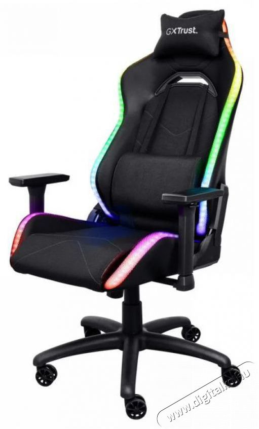 Trust GXT 719 Ruya RGB Gaming Chair Black Iroda &eacute;s sz&aacute;m&iacute;t&aacute;stechnika - Egy&eacute;b sz&aacute;m&iacute;t&aacute;stechnikai term&eacute;k - 518465