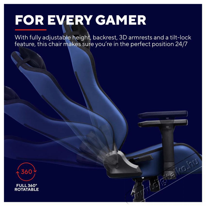 Trust GXT714B RUYA ECO Gaming Chair, k&eacute;k Iroda &eacute;s sz&aacute;m&iacute;t&aacute;stechnika - Egy&eacute;b sz&aacute;m&iacute;t&aacute;stechnikai term&eacute;k - 518466