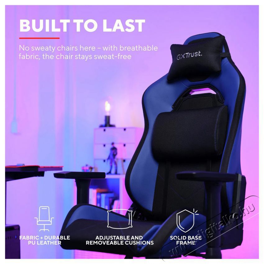 Trust GXT714B RUYA ECO Gaming Chair, k&eacute;k Iroda &eacute;s sz&aacute;m&iacute;t&aacute;stechnika - Egy&eacute;b sz&aacute;m&iacute;t&aacute;stechnikai term&eacute;k - 518466