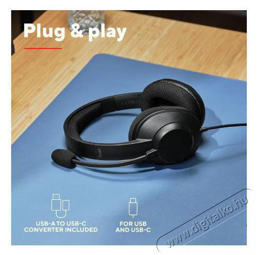 Trust AYDA MAX USB-ENC Audio-Video / Hifi / Multim&eacute;dia - F&uuml;l &eacute;s Fejhallgat&oacute;k - Fejhallgat&oacute; - 519238