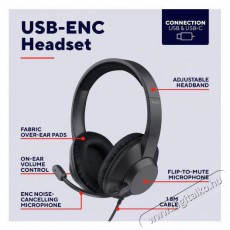 Trust AYDA MAX USB-ENC Audio-Video / Hifi / Multim&eacute;dia - F&uuml;l &eacute;s Fejhallgat&oacute;k - Fejhallgat&oacute; - 519238