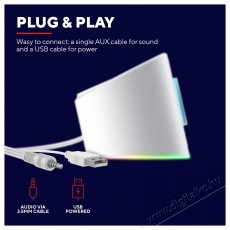 Trust GXT 619W Thorne RGB - feh&eacute;r Iroda &eacute;s sz&aacute;m&iacute;t&aacute;stechnika - PC hangsz&oacute;r&oacute; / hangfal - 520226
