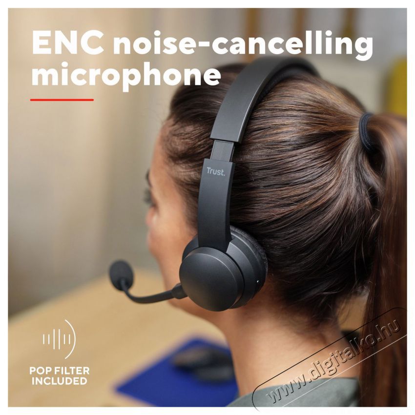 Trust AYDA ANC Audio-Video / Hifi / Multim&eacute;dia - F&uuml;l &eacute;s Fejhallgat&oacute;k - Fejhallgat&oacute; mikrofonnal / headset - 526523