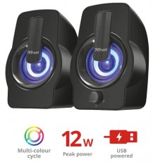Trust Gemi RGB 2.0 12W hangszóró - fekete - Iroda és számítástechnika - PC hangszóró / hangfal - 368547