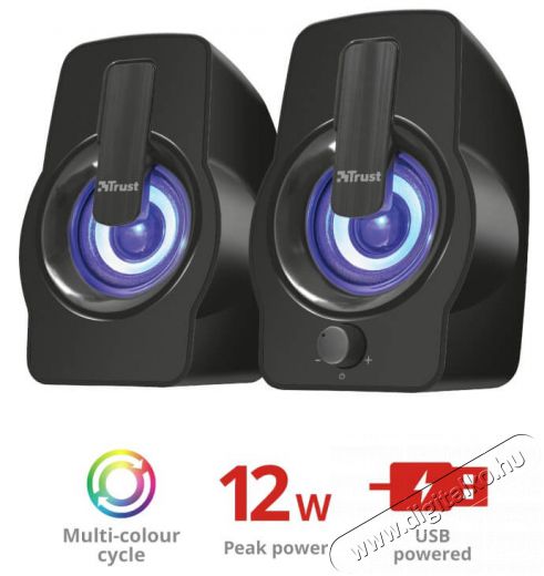 Trust Gemi RGB 2.0 12W hangsz&oacute;r&oacute; - fekete Iroda &eacute;s sz&aacute;m&iacute;t&aacute;stechnika - PC hangsz&oacute;r&oacute; / hangfal - 368547