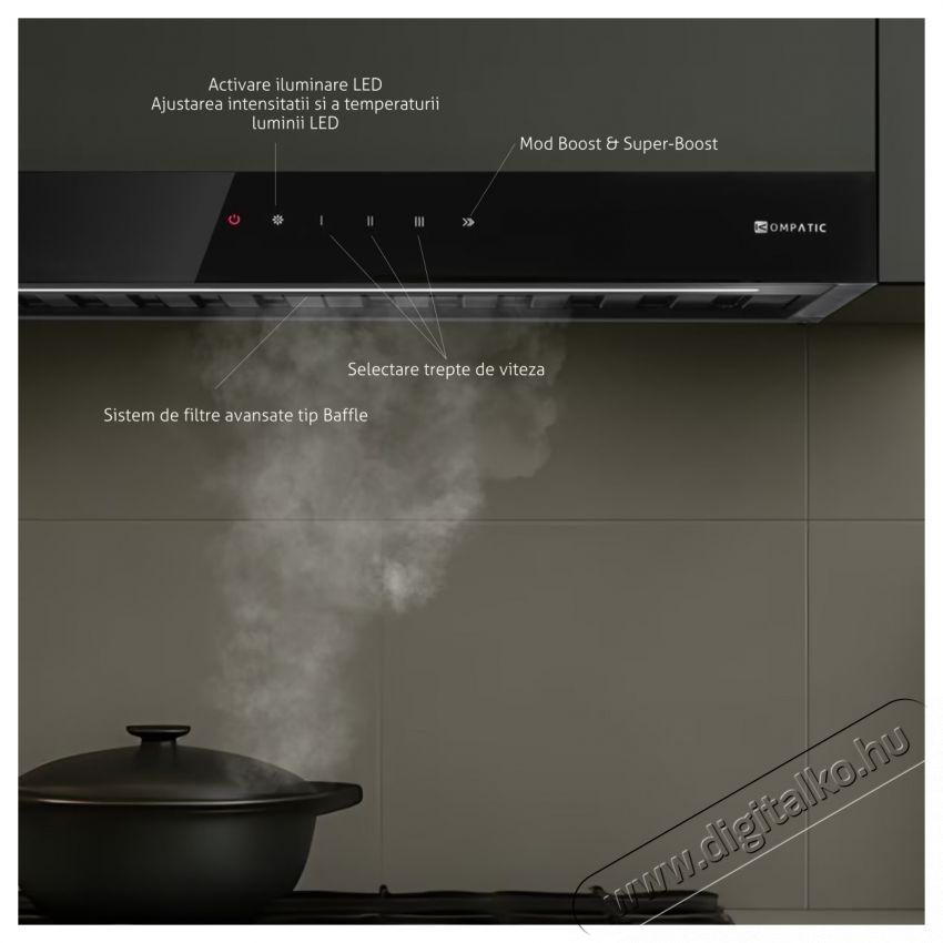 Turbionaire Riva 90 KRV90BI be&eacute;&iacute;thető p&aacute;raelsz&iacute;v&oacute; Konyhai term&eacute;kek - P&aacute;raelsz&iacute;v&oacute; - Be&eacute;p&iacute;thető / kih&uacute;zhat&oacute; - 533930