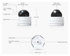 UBIQUITI UniFi UVC-G5-Dome-Ultra UniFi belt&eacute;ri feh&eacute;r 4MP 2K IP kamera H&aacute;ztart&aacute;s / Otthon / K&uuml;lt&eacute;r - Biztons&aacute;gtechnika - Biztons&aacute;gi kamera - 508346