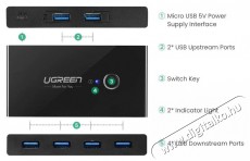 Ugreen USB 3.0 2 in 4 out Sharing KVM Switch Selector Iroda &eacute;s sz&aacute;m&iacute;t&aacute;stechnika - Egy&eacute;b sz&aacute;m&iacute;t&aacute;stechnikai term&eacute;k - 503438