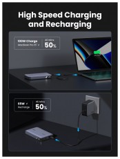 Ugreen PB720 20000mAh sz&uuml;rke powerbank Mobil / Kommunik&aacute;ci&oacute; / Smart - Powerbank / K&uuml;lső akkumul&aacute;tor &eacute;s t&ouml;ltő - 506212