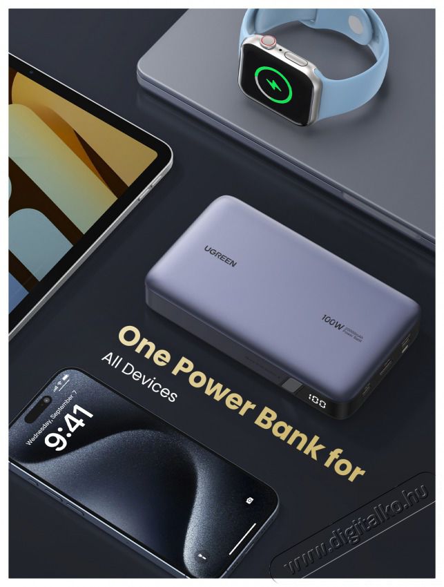 Ugreen PB720 20000mAh sz&uuml;rke powerbank Mobil / Kommunik&aacute;ci&oacute; / Smart - Powerbank / K&uuml;lső akkumul&aacute;tor &eacute;s t&ouml;ltő - 506212
