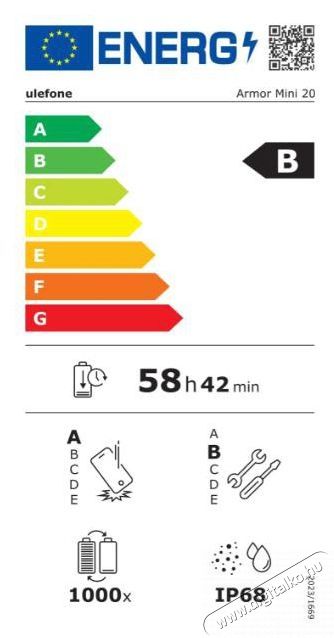 Ulefone Armor Mini 20 4G 8GB / 256GB Black Mobil / Kommunik&aacute;ci&oacute; / Smart - Okostelefon - Android - 520232
