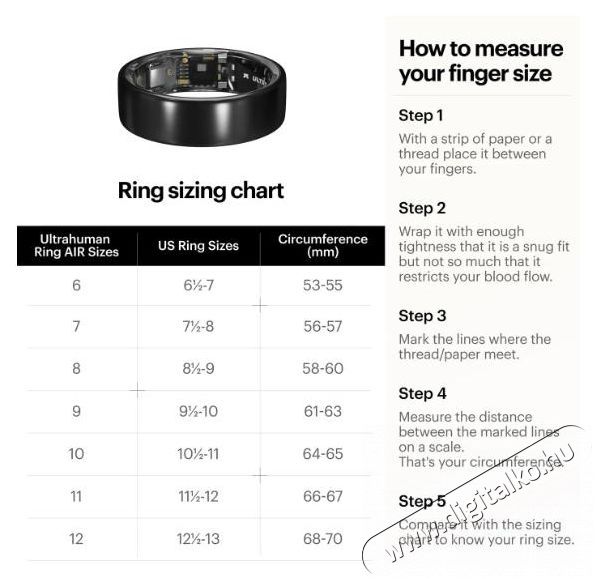 Ultrahuman Ring Air Matt Grey, 5 Mobil / Kommunik&aacute;ci&oacute; / Smart - Okos eszk&ouml;z - Egy&eacute;b okos eszk&ouml;z - 528248