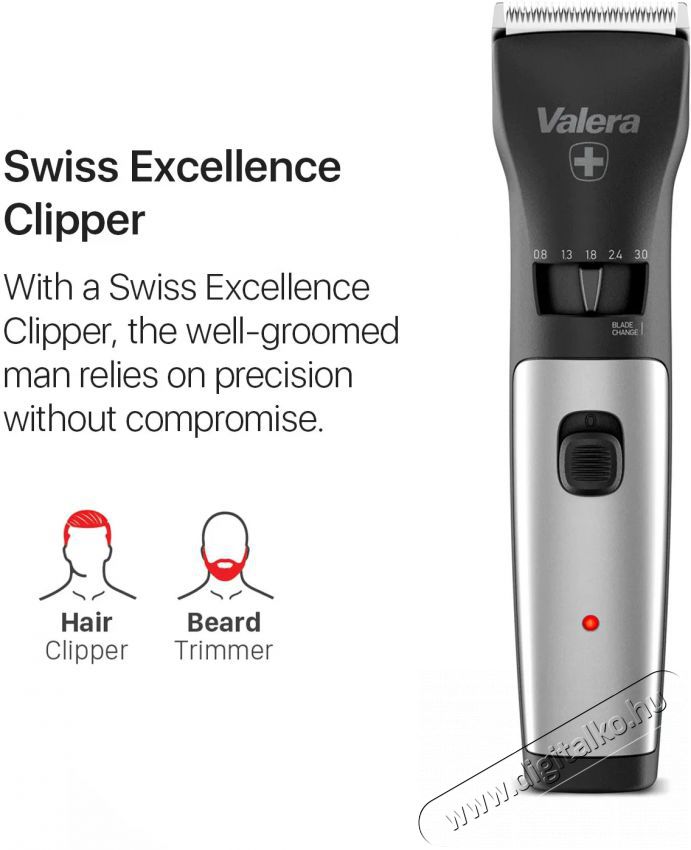 Valera Swiss Excellence Top Sz&eacute;ps&eacute;g&aacute;pol&aacute;s / Eg&eacute;szs&eacute;g - Haj&aacute;pol&aacute;s - Haj / szak&aacute;ll v&aacute;g&oacute;, ny&iacute;r&oacute; - 510738