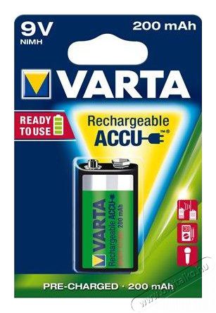 Varta Power Accu 1x9V 200 mAh R2U Akkuk &eacute;s t&ouml;ltők - Elem m&eacute;retű akku &eacute;s t&ouml;ltő - Akku - 336681