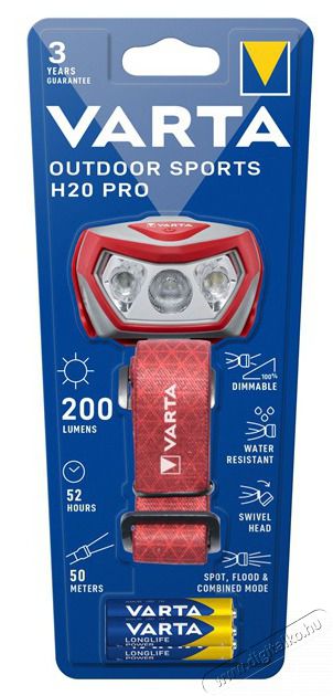 Varta Outdoor Sports H20 200lm fejl&aacute;mpa H&aacute;ztart&aacute;s / Otthon / K&uuml;lt&eacute;r - Vil&aacute;g&iacute;t&aacute;s / elektromoss&aacute;g - Fejl&aacute;mpa - 386638