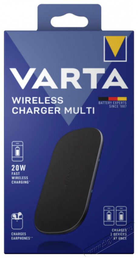 Varta 57906101111 Wireless Charger Multi vezet&eacute;k n&eacute;lk&uuml;li dupla gyorst&ouml;ltő Mobil / Kommunik&aacute;ci&oacute; / Smart - Mobiltelefon kieg&eacute;sz&iacute;tő / tok - Kieg&eacute;sz&iacute;tő - 404979