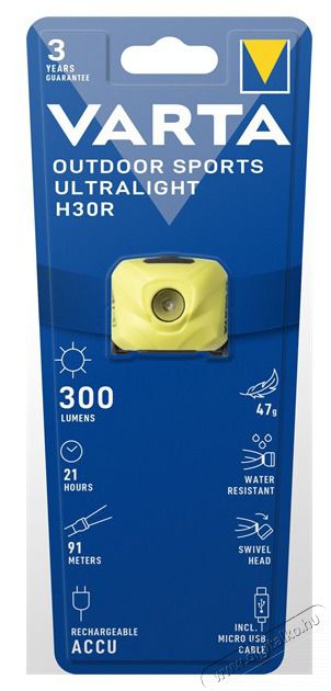 Varta 18631201401 Outdoor Sports Ultralight H30R/s&aacute;rga/fejl&aacute;mpa H&aacute;ztart&aacute;s / Otthon / K&uuml;lt&eacute;r - Vil&aacute;g&iacute;t&aacute;s / elektromoss&aacute;g - Fejl&aacute;mpa - 406949