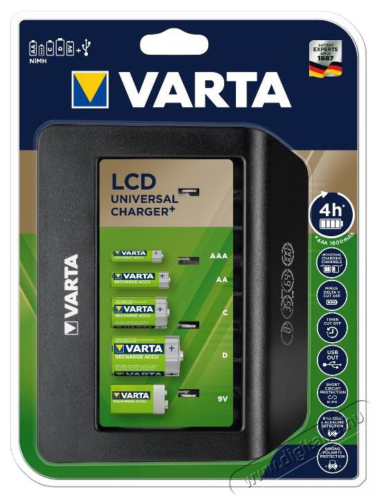 Varta 57688101401 LCD Universal Charger akku t&ouml;ltő Akkuk &eacute;s t&ouml;ltők - Elem m&eacute;retű akku &eacute;s t&ouml;ltő - T&ouml;ltő - 415848